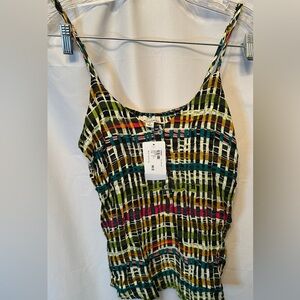 NWT Allison Joy Size Medium Zee Stripe Mix Camisole Top Multicolor $48 Retail